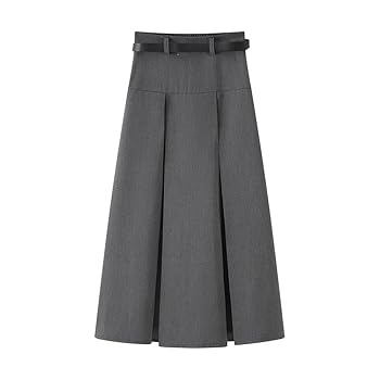 ZuoxiaoTang High Waist Pleated Skirts for Women Spring